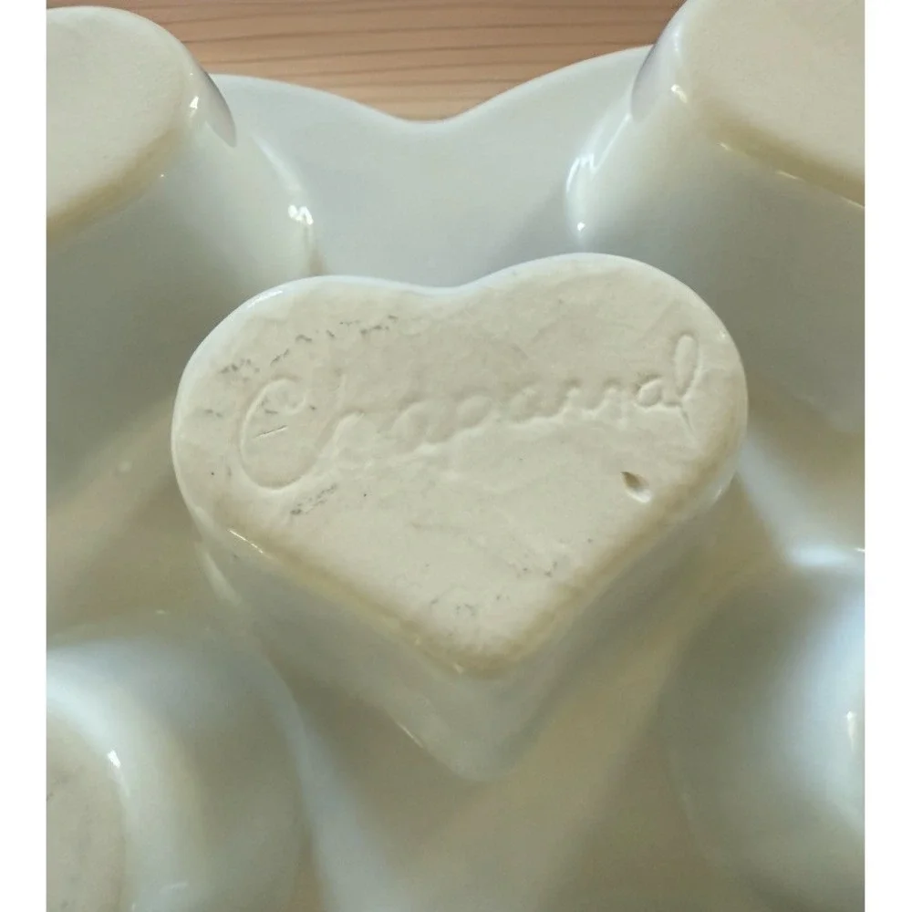 Vtg Chaparral Stoneware 6 Heart Muffins Baking Pan,‎ 11